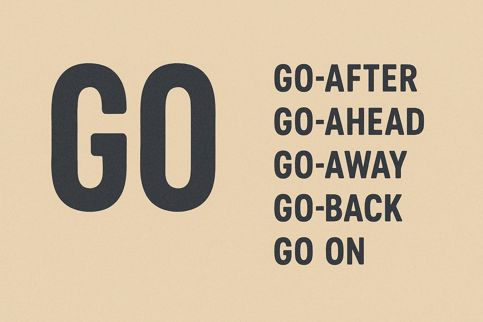 Go ile Phrasal Verbs: 15 Temel Öbek Fiil ve Kullanım Örnekleri