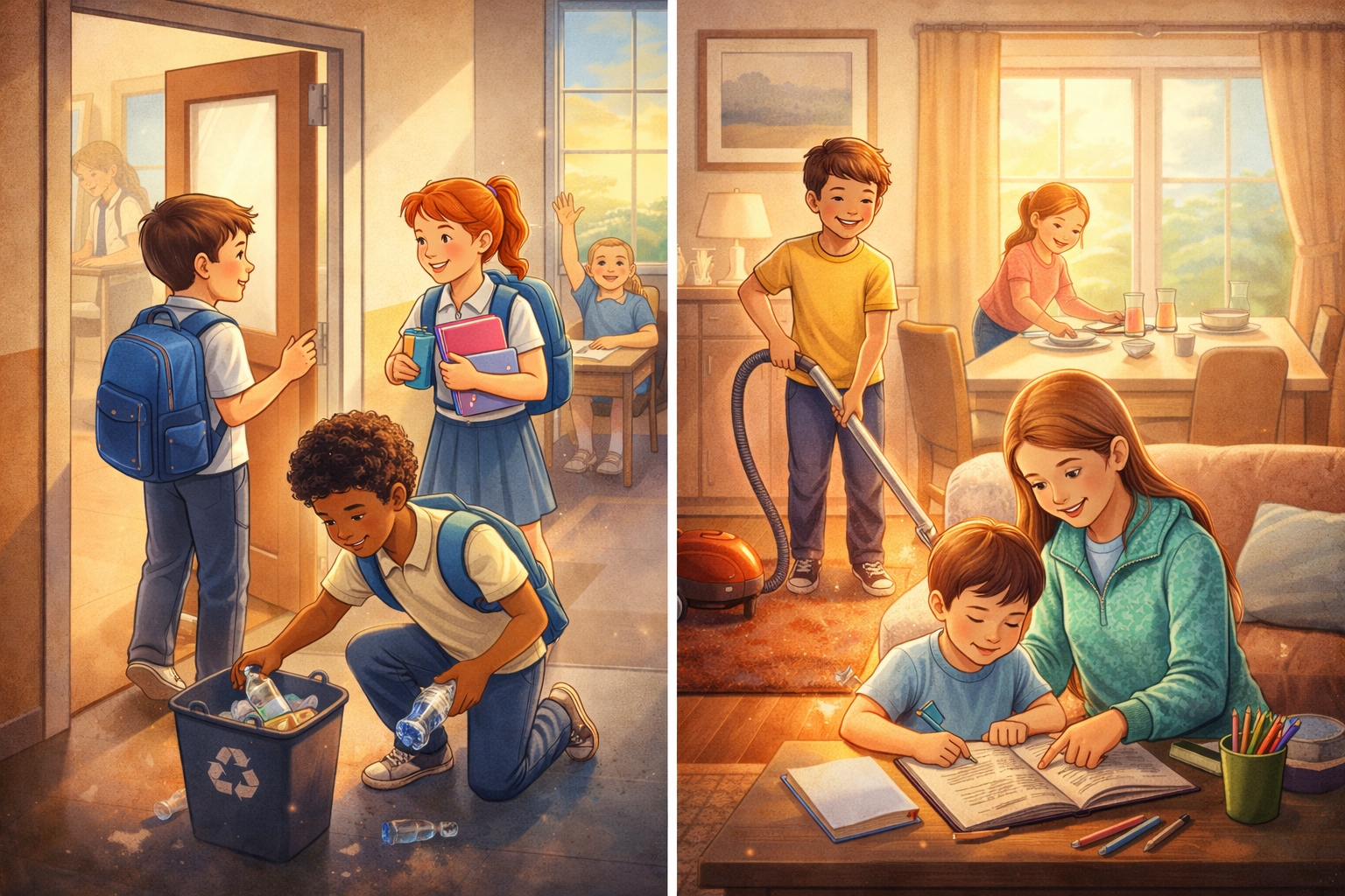 Hak ve Sorumluluklarımız: Okulda ve Evde Örnek Davranışlar