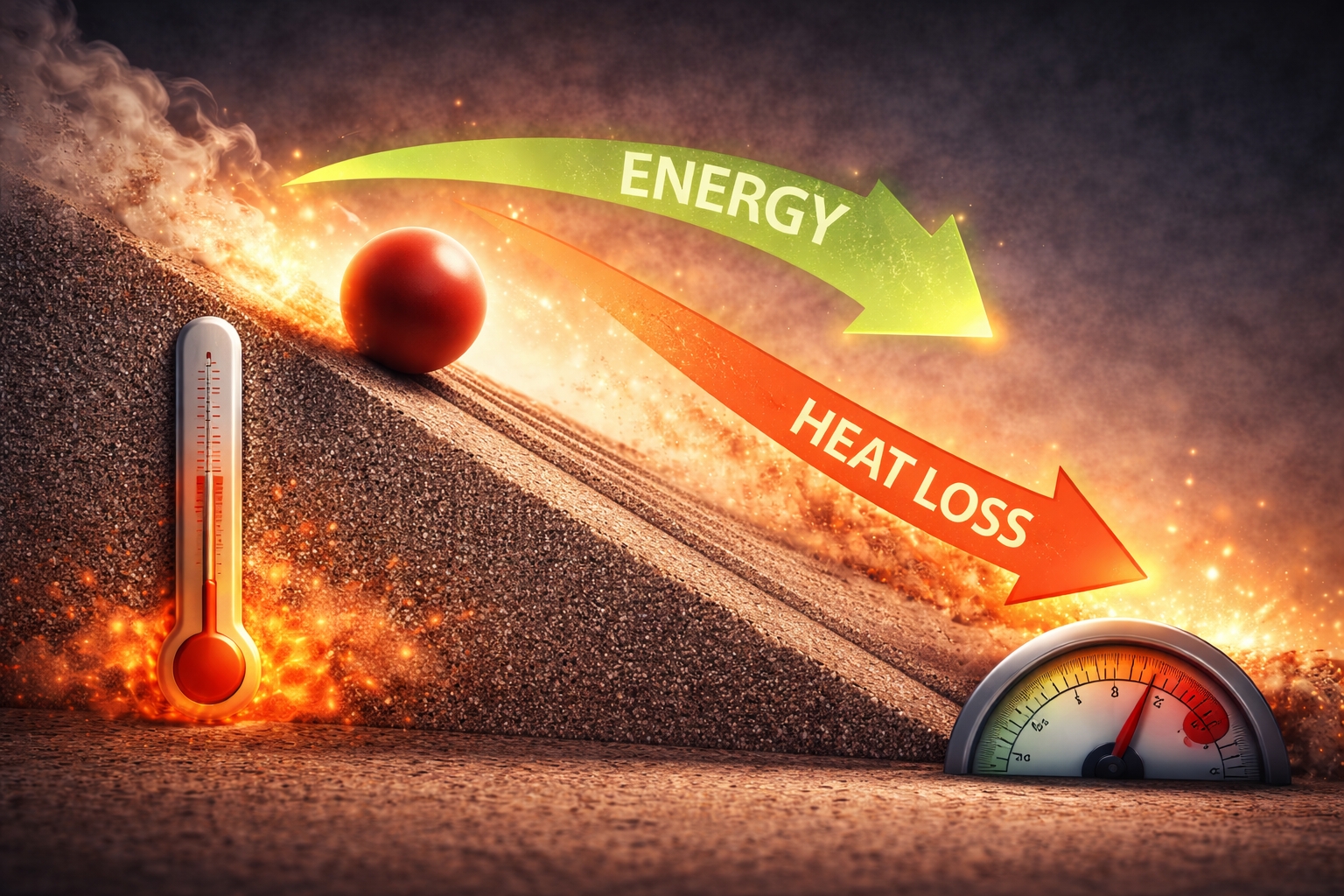 İş, Güç ve Enerji Korunumu: Sürtünmeli Ortamda Enerji Kaybı