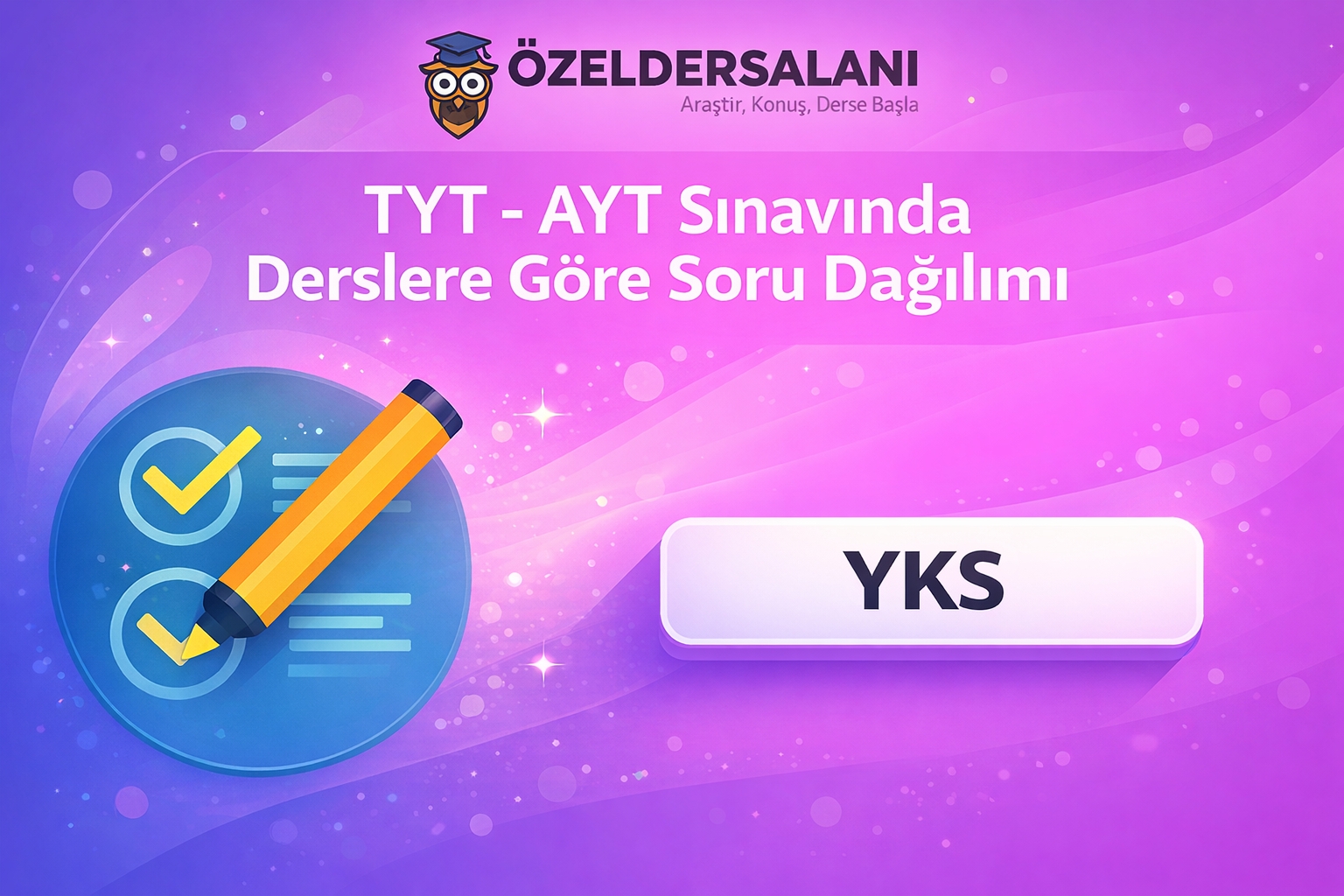 TYT - AYT Sınavında Derslere Göre Soru Dağılımı